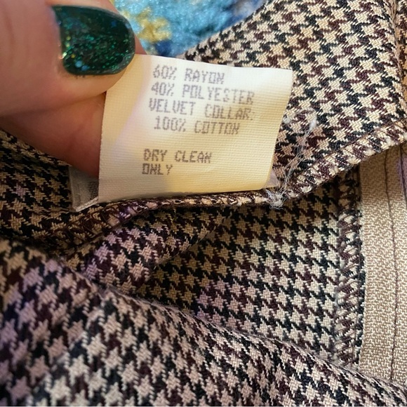 Vintage 90s Moda Int’l Pleated Houndstooth Skirt Size 2 - Picture 7 of 7